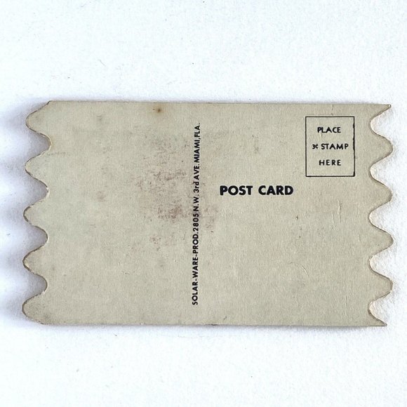 Vintage Wood Saw Tooth Humorous Comic Postcard Mid Century 1958-1962 Unposted - Picture 2 of 2